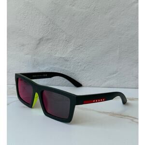 NEW Prada Sport PS A07S Sunglasses in Black Red Mirror $430